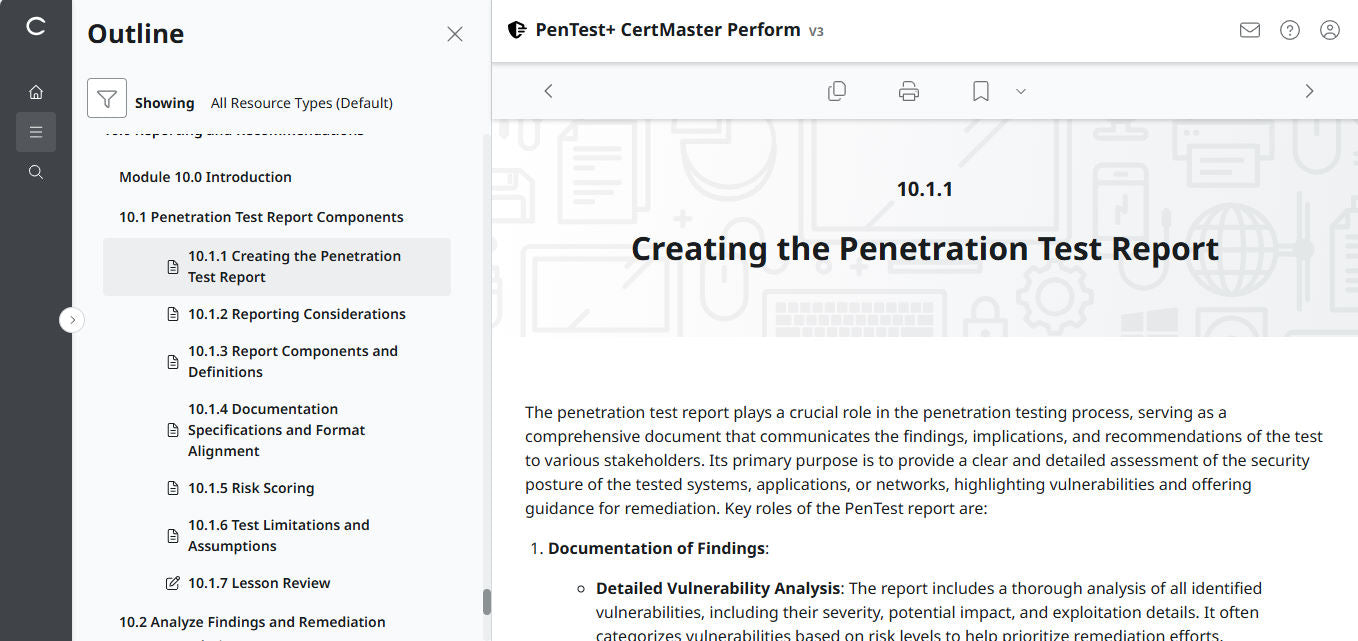 CompTIA PenTest+ CertMaster Perform  PT0-003 (V3)