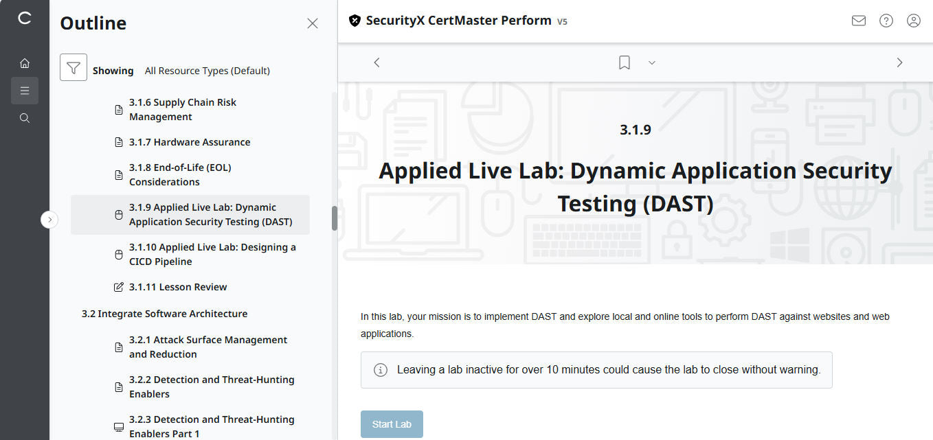 CompTIA CertMaster Perform – SecurityX CASP+ CAS-005 Individual License